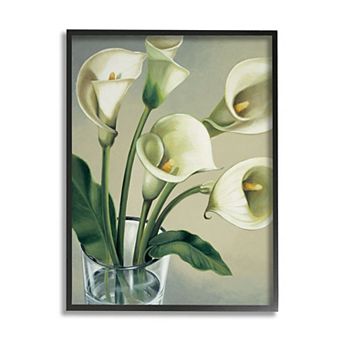 Stupell Home Decor Soft White Calla Lily Framed Wall Art