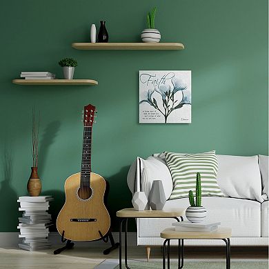 Stupell Home Decor Faith Flower Silhouette Canvas Wall Art