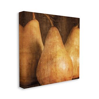 Stupell Home Decor Distressed Pear Rustic Canvas Wall Art