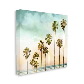 Stupell Home Decor Tropical Beach Palm Trees Canvas Wall Art