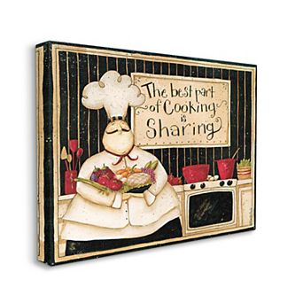 Stupell Home Decor Cooking Sharing Chef Canvas Wall Art
