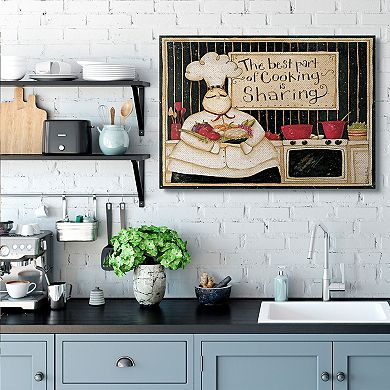 Stupell Home Decor Cooking Sharing Chef Canvas Wall Art