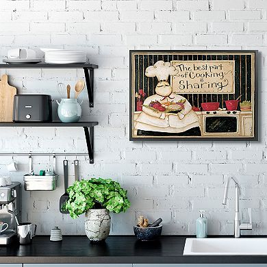 Stupell Home Decor Cooking Sharing Kitchen Chef Framed Wall Art