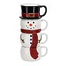 St. Nicholas Square® Yuletide Snowman 4-pc. Stacking Mug Set