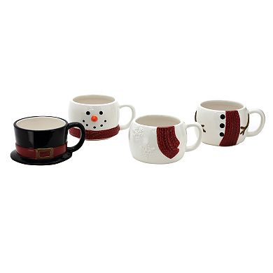 St. Nicholas Square® Yuletide Snowman 4-pc. Stacking Mug Set