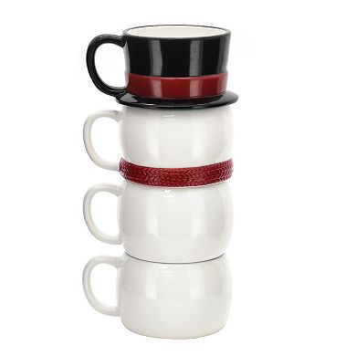 St. Nicholas Square® Yuletide Snowman 4-pc. Stacking Mug Set