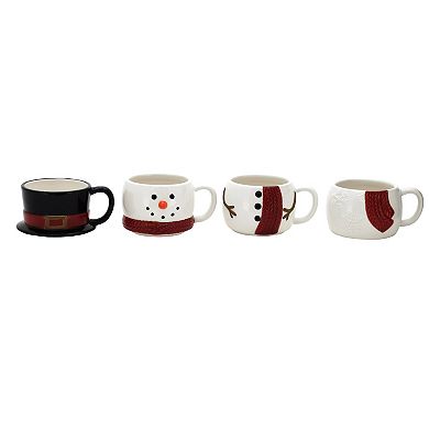 St. Nicholas Square® Yuletide Snowman 4-pc. Stacking Mug Set