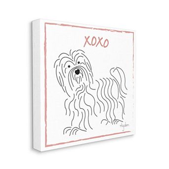 Stupell Home Decor Puppy Dog Hugs Kisses Canvas Wall Art