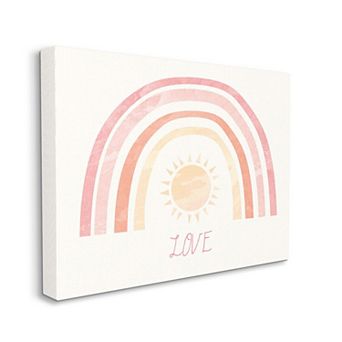 Stupell Home Decor Sunshine Rainbow Love Canvas Wall Art