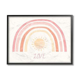 Stupell Home Decor Sunshine Rainbow Love Framed Wall Art