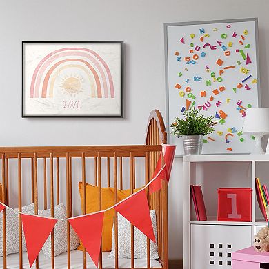 Stupell Home Decor Sunshine Rainbow Love Framed Wall Art