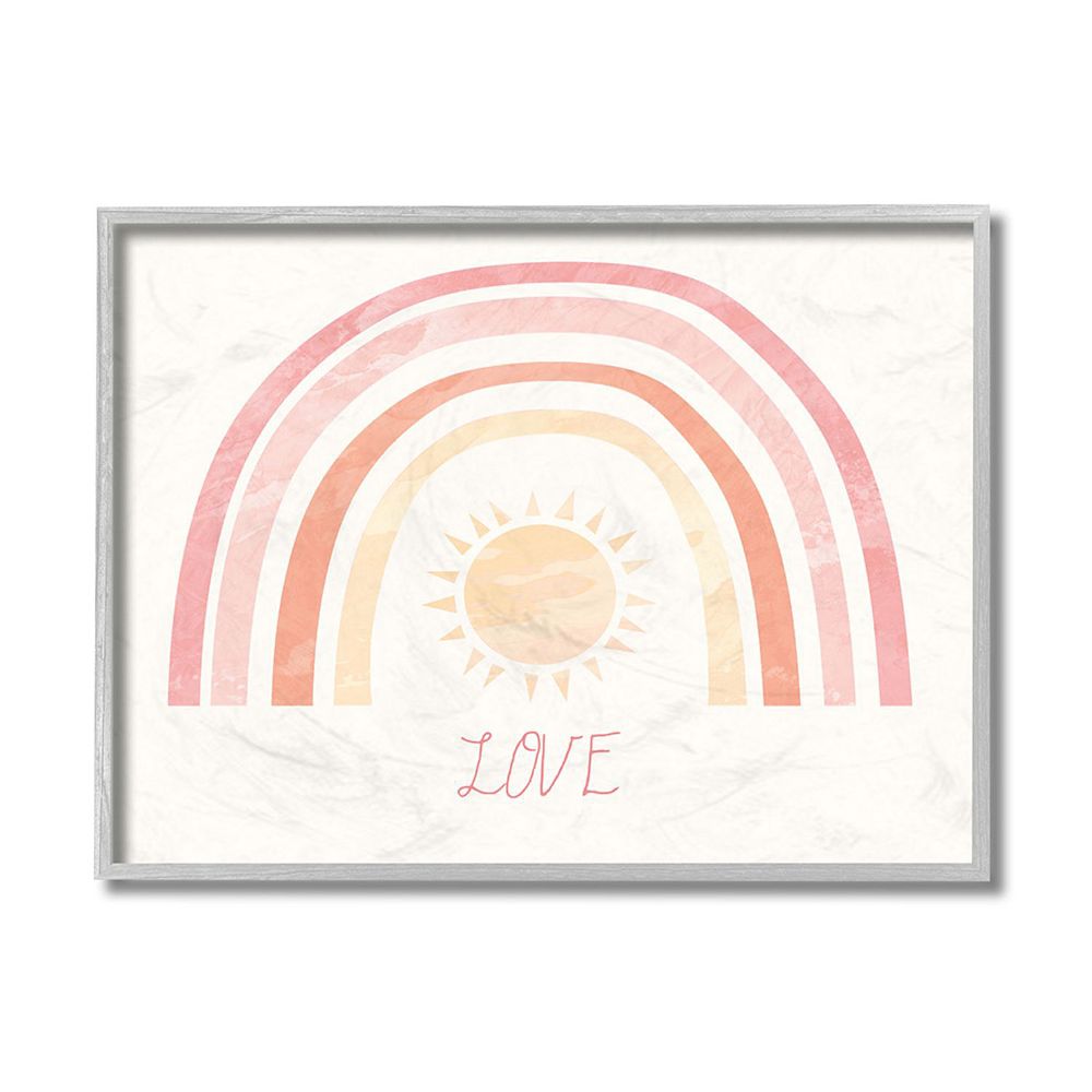 Stupell Home Decor Love Sunshine Rainbow Framed Wall Art
