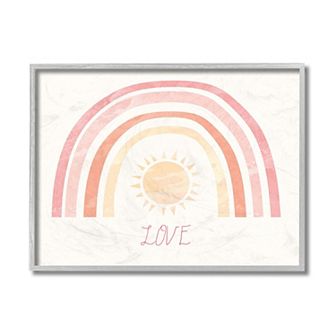 Stupell Home Decor Love Sunshine Rainbow Framed Wall Art
