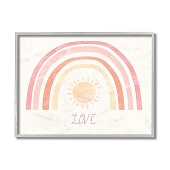 Stupell Home Decor Love Sunshine Rainbow Framed Wall Art