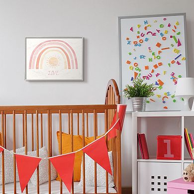 Stupell Home Decor Love Sunshine Rainbow Framed Wall Art