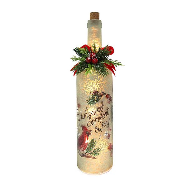 St. Nicholas Square® Light-Up Wine Bottle Christmas Table Decor