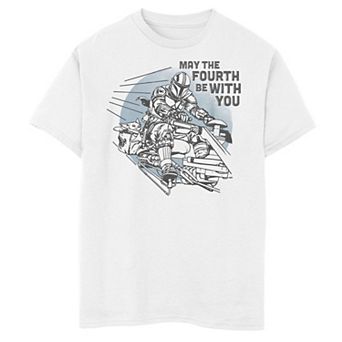 Boys 6-20 Star Wars: The Mandalorian May The Fourth Be With You Action Portrait Graphic Tee