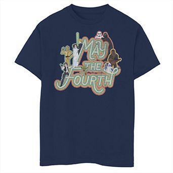 Boys 6-20 Star Wars May The Fourth Be With You Sticker Collage Graphic Tee