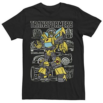 Men's Transformers Bumblebee Doodle Background Tee