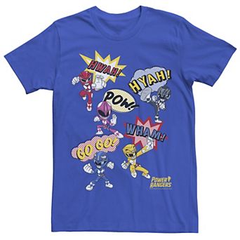 Men's Power Rangers Comic Style Group Shot Tee