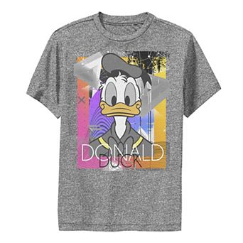 Boys 8-20 Disney Donald Duck Face Portrait Abstract Background Tee