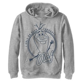 Disney's Frozen 2 Olaf Boys 8-20 I Only Do Deep Thoughts Line Art Hoodie