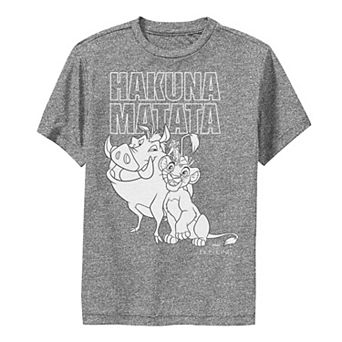 Boys 8-20 Disney Lion King Simba Timon Pumbaa Hakuna Matata Tee
