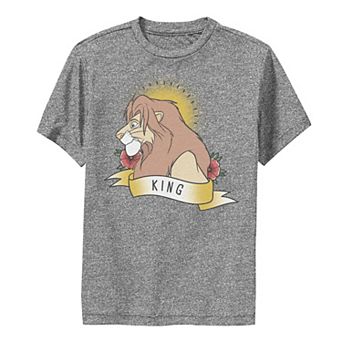 Disney's Lion King Boys 6-20 Simba King Tattoo Yellow Graphic Tee