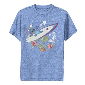Disney's Lilo & Stitch Boys 8-20 Surfing Tropical Circle Portrait Graphic Tee