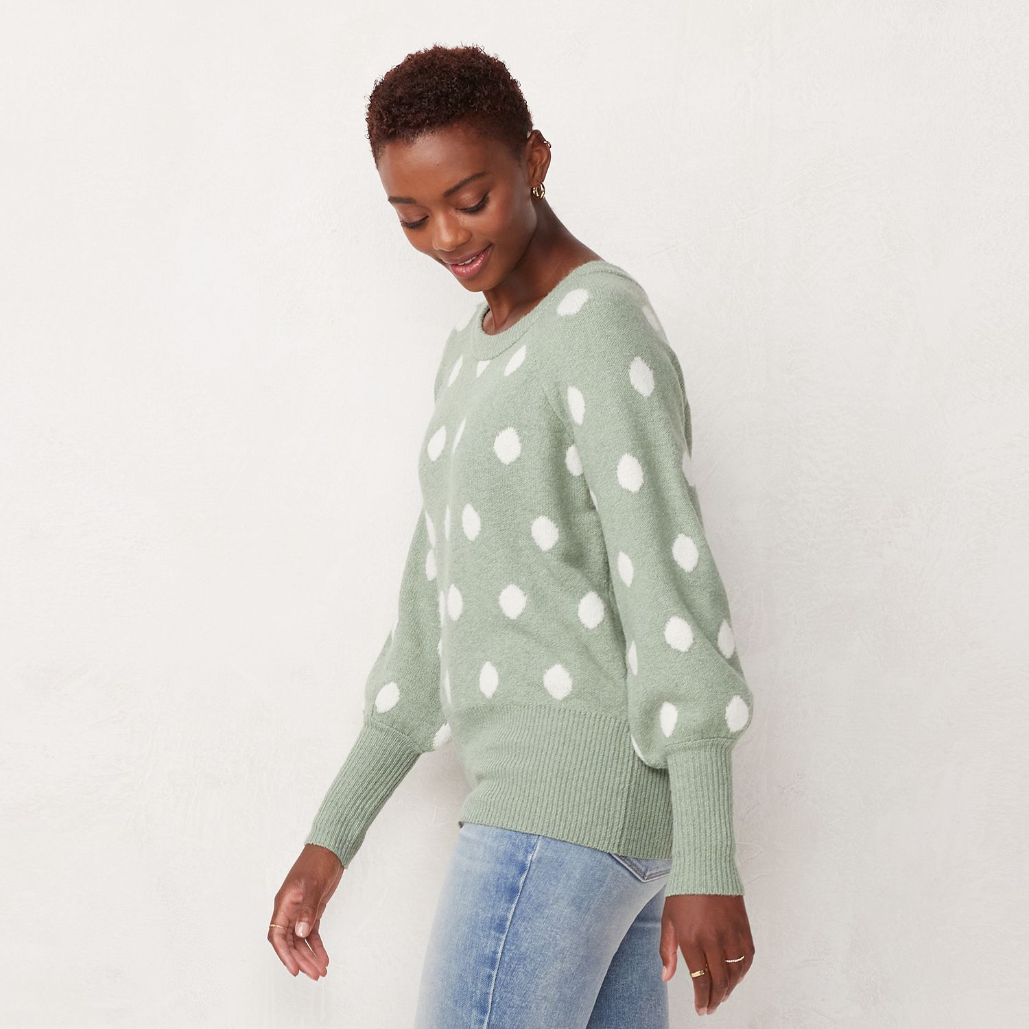 kohls polka dot sweater