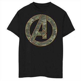 Boys 6-20 Marvel The Avengers Camouflage Fill Logo Graphic Tee