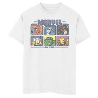 Boys 8-20 Marvel The Avengers Vintage Portrait Panels Graphic Tee