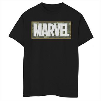 Boys 8-20 Marvel Camouflage Brick Logo Graphic Tee