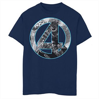 Boys 8-20 Marvel Fantastic Four Comic Fill Center Chest Logo Graphic Tee