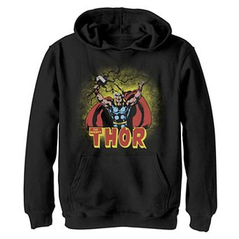 Boys 8-20 Marvel Thor Vintage Thunderstorm Portrait Hoodie