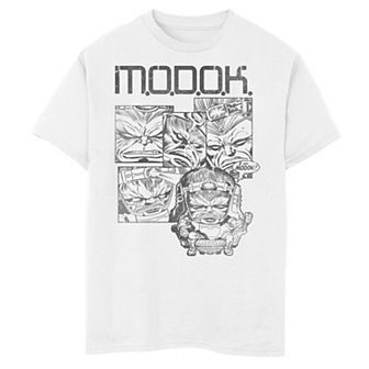 Boys 8-20 Marvel Modok Greyscale Portrait Panels Graphic Tee