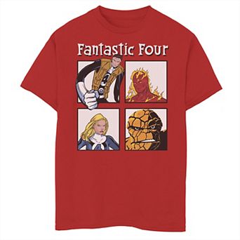 Boys 8-20 Marvel Fantastic Four Ready To Fight Portrait Panels Graphic Tee