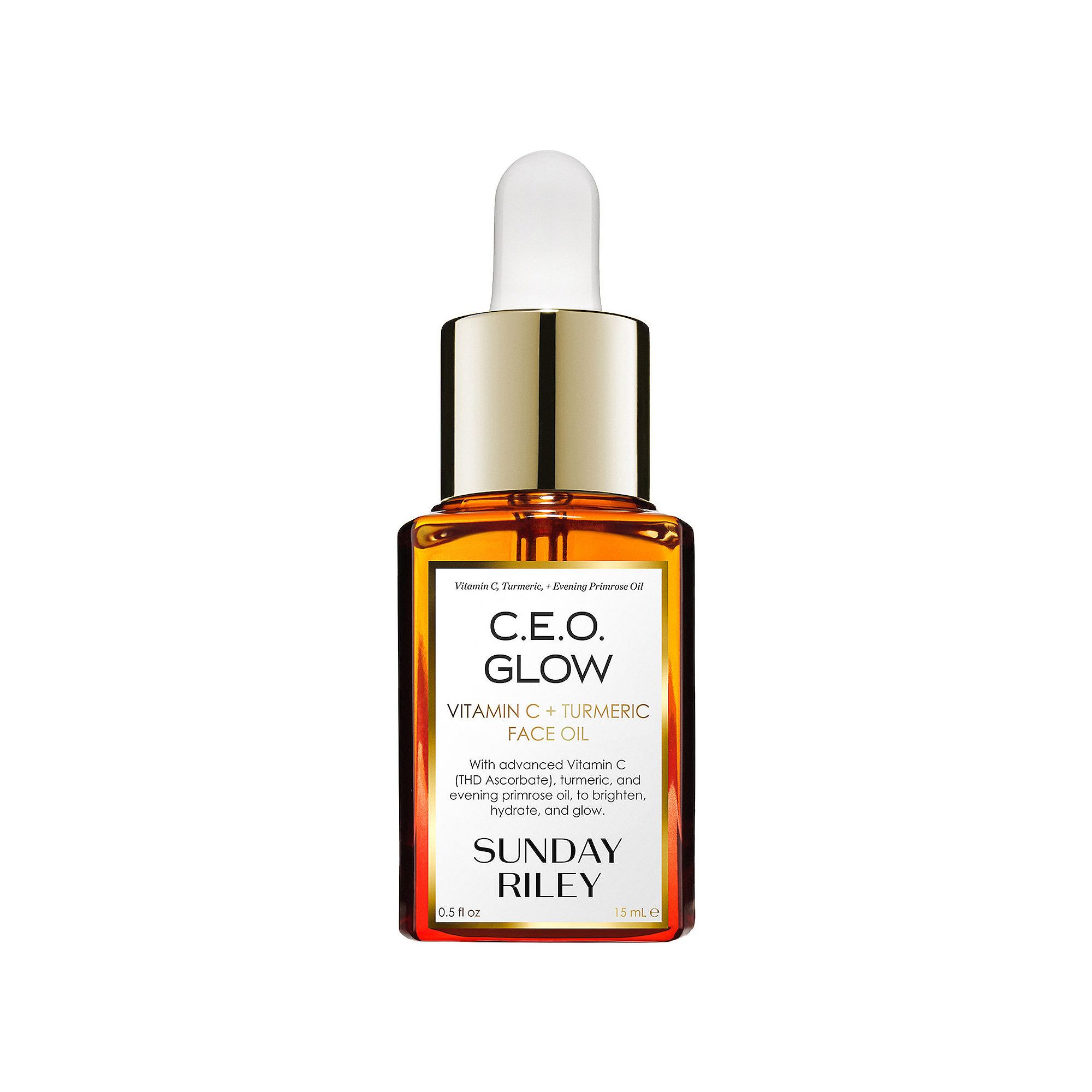 SUNDAY RILEY C.E.O Glow Vitamin C + Turmeric Face Oil, Size: 0.5 FL Oz, Non