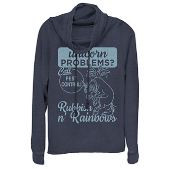 Disney / Pixar's Onward Juniors' Unicorn Problems Call Pest Control Cowl Neck Pullover Sweatshirt