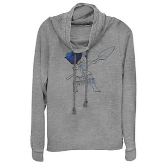 Disney's Moana° Juniors' Watercolor Print Cowlneck Graphic Lightweight Long Sleeve