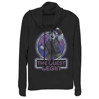 Disney / Pixar's Onward Juniors' Barley Let The Quest Begin Portrait Cowlneck Graphic Lightweight Long Sleeve