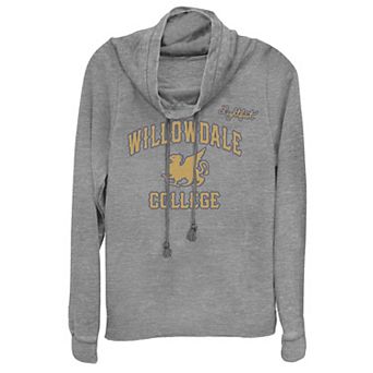 Disney / Pixar's Onward Juniors' Willowdale College Logo Cowl Neck Pullover Sweatshirt
