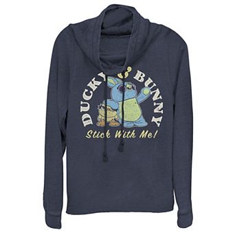 Disney / Pixar's Toy Story 4 Ducky And Bunny Stick With Me Juniors' Cowlneck Graphic Lightweight Long Sleeve