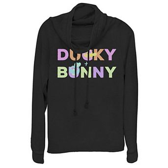 Disney / Pixar's Toy Story 4 Juniors' Ducky & Bunny Cowlneck Graphic Lightweight Long Sleeve