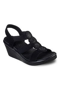 Image of Skechers Women's Cali Rumble On - Camp Glam Wedge Sandals from Finish Line