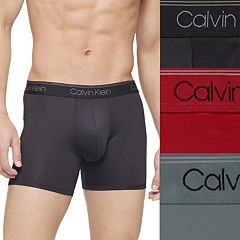 Calvin Klein Men's CK One Microfiber Boxer Brief Gray with Navy Band, S