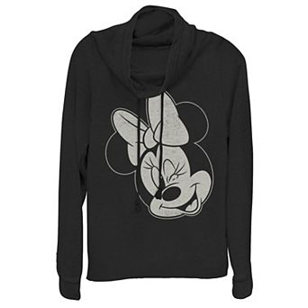 Disney's Minnie Mouse Juniors' Cowlneck Graphic Lightweight Long Sleeve