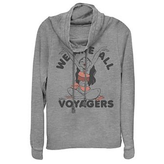 Disney's Moana All Voyagers Juniors' Cowlneck Graphic Lightweight Long Sleeve