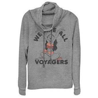Disney's Moana All Voyagers Juniors' Cowlneck Graphic Lightweight Long Sleeve