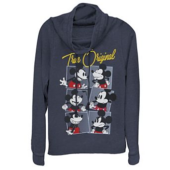 Disney's Mickey Mouse Juniors' True Original Cowlneck Graphic Lightweight Long Sleeve